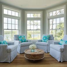 Beach-Inspired Alcove Bay with Upholstered Chairs