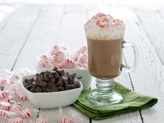 Peppermint Patty Cocktail With Chocolate and Candy Garnishes