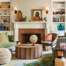 Neutral Living Room Features Fresh Transitional Design