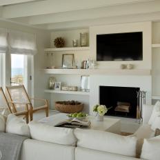Breezy White Living Room is Relaxed, Inviting