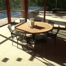 Round Table Surrounded by Windows