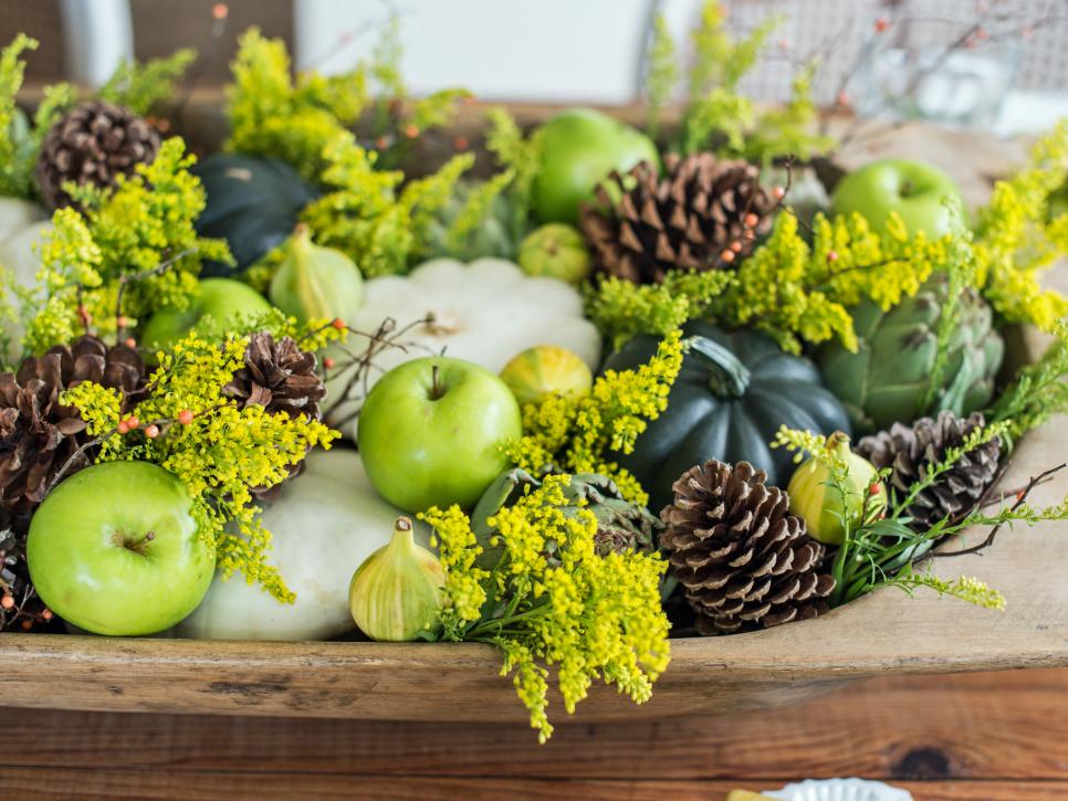 How To Create A Rustic Fall Centerpiece In A Dough Bowl Hgtv