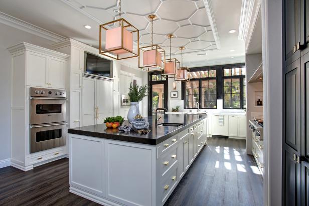 White Transitional Chef's Kitchen