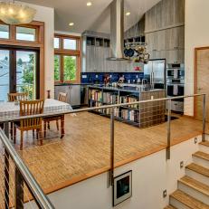 Contemporary Second Story Kitchen and DIning Room 