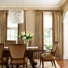 Elegant Dining Room in Neutral & Brown Tones