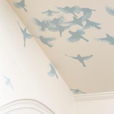 Painted Birds Flutter Across Ceiling