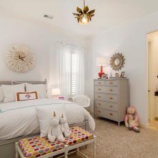Pretty Contemporary Girl's Room with Whimsical Accents 