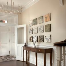 Entryway With Contemporary Square Wall Art