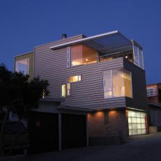 Modern Beach House Features Metallic Siding