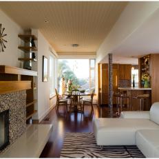 Warm, Inviting Midcentury-Modern Living and Dining Areas