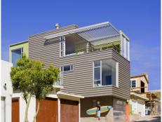 California Modern Beach House With Top-Floor Balcony