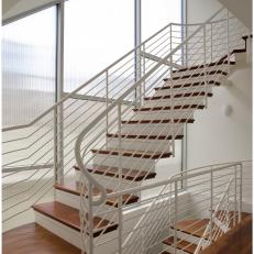 ModernSteel and Wood Staircase