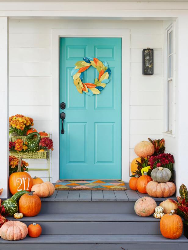 fall decoration front door