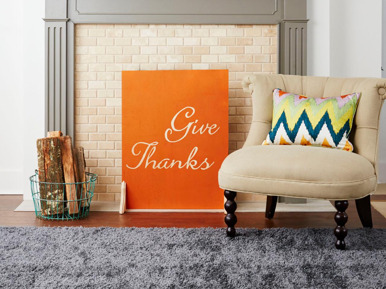 Follow these instructions from HGTV Magazine to customize a plywood fireplace screen with any message.