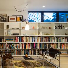 Contemporary Library With Eclectic Accents