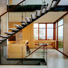 Cantilevered Tread Support: Steel Staircase