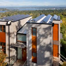 Modern Home Exterior: Photovoltaic System
