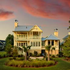 Charming Coastal House at Twilight