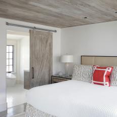 Coastal Bedroom Boasts Coral-Patterned Accents