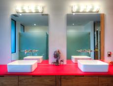 Modern Double Vanity Bathroom With Vessel Sinks