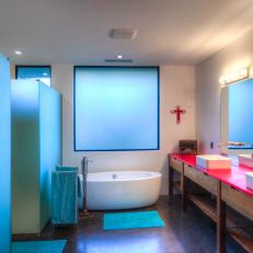 Master Bath With Freestanding Tub & Double Vanity
