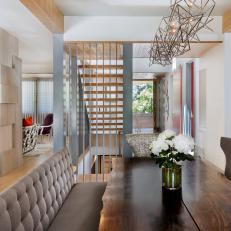 Contemporary Dining Room with Banquette 
