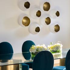 Modern Art Graces Dining Room Wall