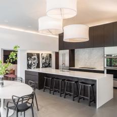 Thoroughly Modern Kitchen in Brown and White