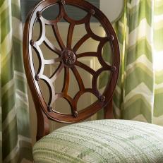 Spider Back Dining Chair With Upholstered Seat