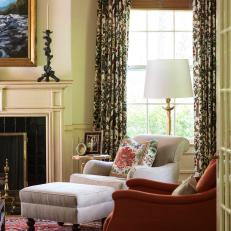 Traditional Living Room With Colorful Accents