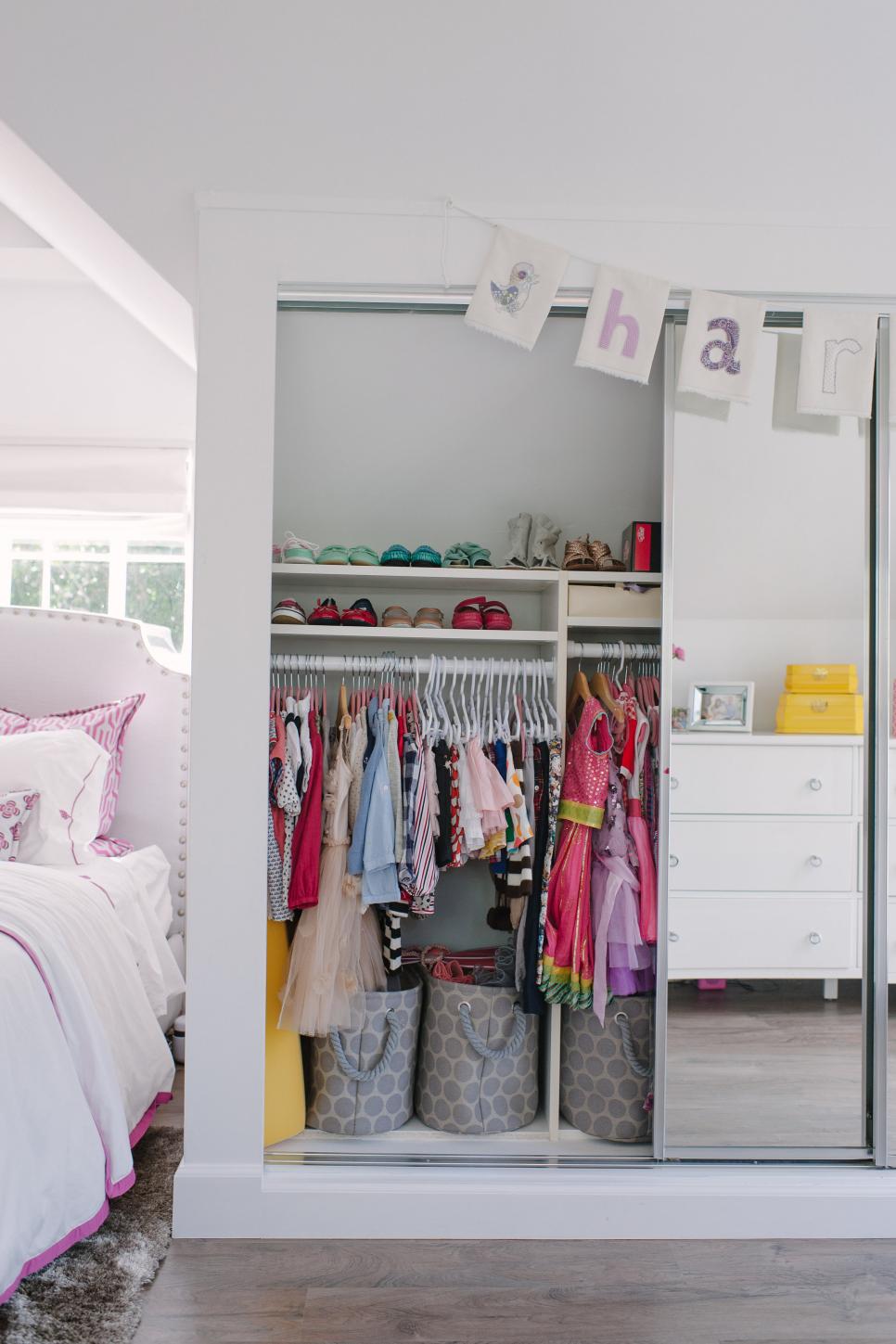 Closet Storage in Fun Girl's Bedroom | HGTV