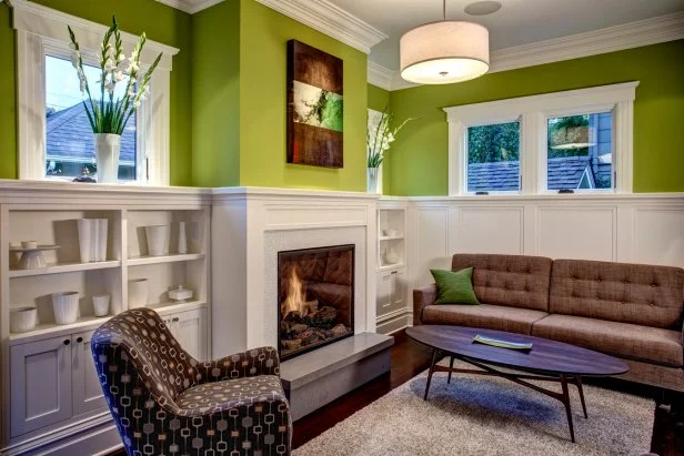 Stylish Home Uses Lime Green, Charcoal Gray and More | HGTV
