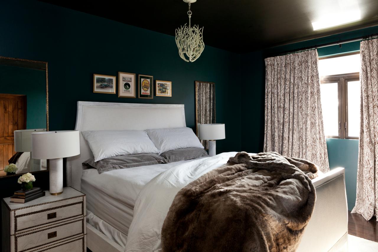 Contemporary Hunter Green Bedroom Hgtv