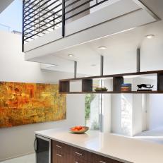 Double-Story Contemporary Kitchen 