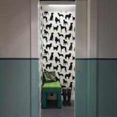 Brooklyn Townhouse Entry with Dog Wallpaper 