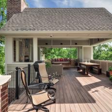 Traditional Back Deck Offers Elegant Seating