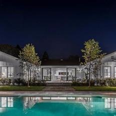 Updated Farmhouse Boasts Clean-Lined Swimming Pool