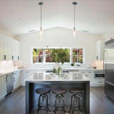 White U-Shaped Kitchen Is Beautiful and Functional