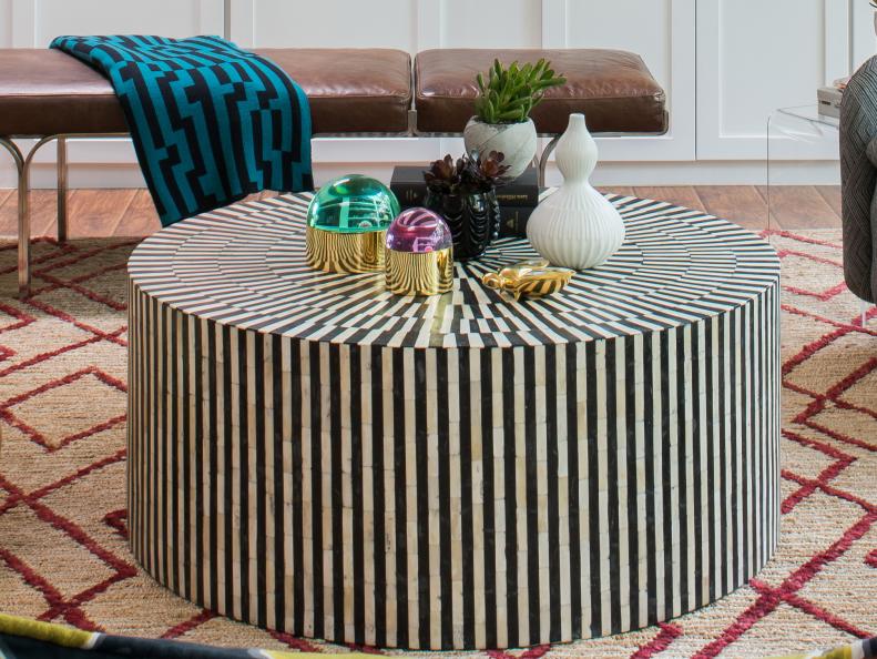Functional Round Coffee Table 