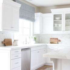 White Coastal Kitchen Remodel is Bright and Welcoming