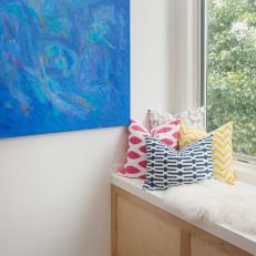 Window Seat With Blue Painting