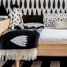 Adorable Black and White Child's Room