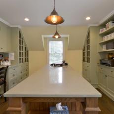 Craft Room Boasts Ample Storage and Work Space
