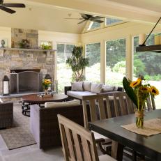 Traditional Screened Porch Is Airy, Comfortable