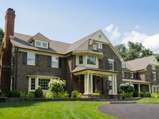 Colonial Home Exterior Boasts Gabled Dormers