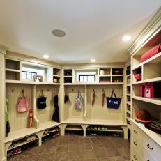 Traditional Mudroom With Custom Built-Ins