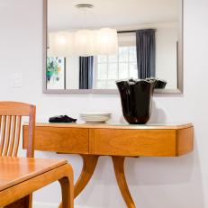 Dining Room with Modern Wood Side Table