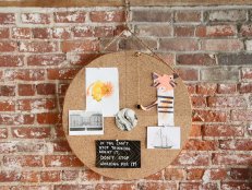 hanging bulletin board