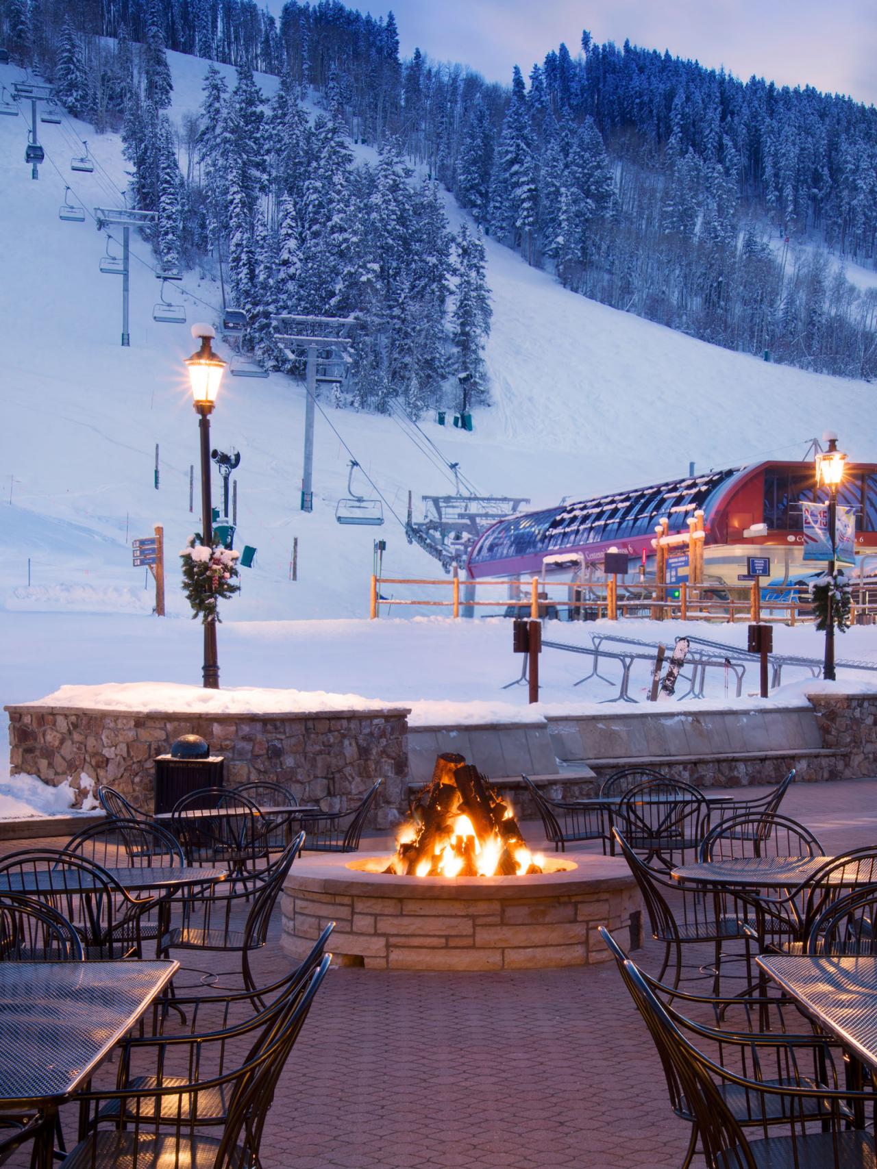 Ski Slope Fire Pit At Park Hyatt In Beaver Creek Co Hgtv