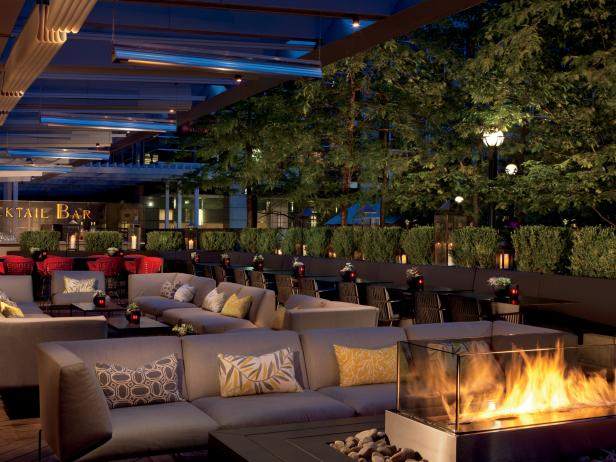 Fire Pit In The Deq Lounge At The Ritz Carlton Toronto Hgtv